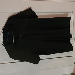 Perry Ellis large black polo shirt w/ zipper